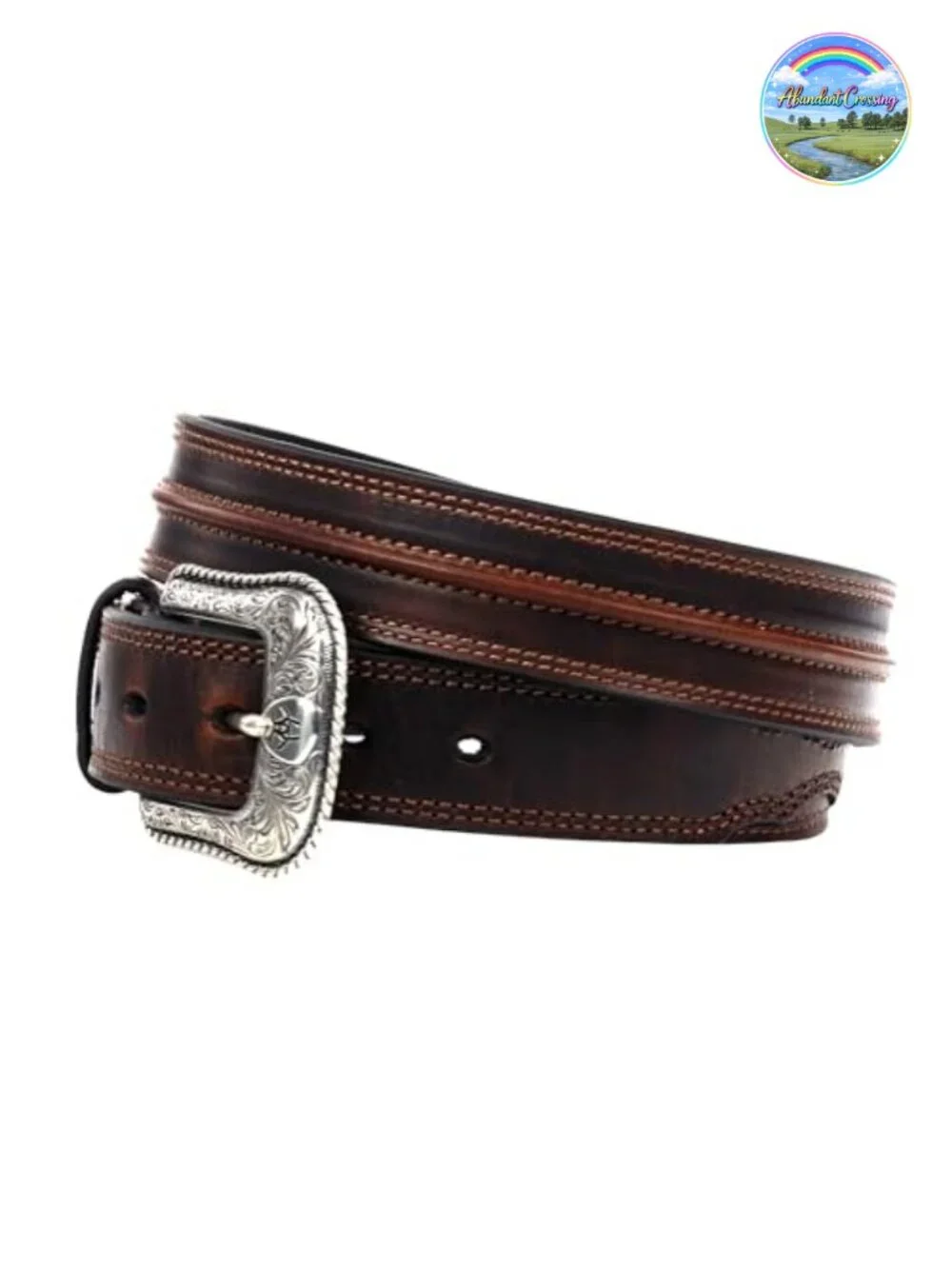 Distressed Leather Western Belt Men's Accessories